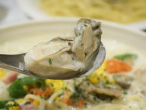 冬限定★大きな牡蠣がゴロゴロ入ったコーンスープスパ＠恵比寿